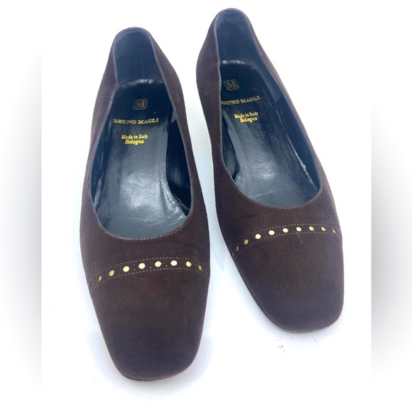 Bruno Magli Brown Suede Pumps size 6.5 - Picture 3 of 11